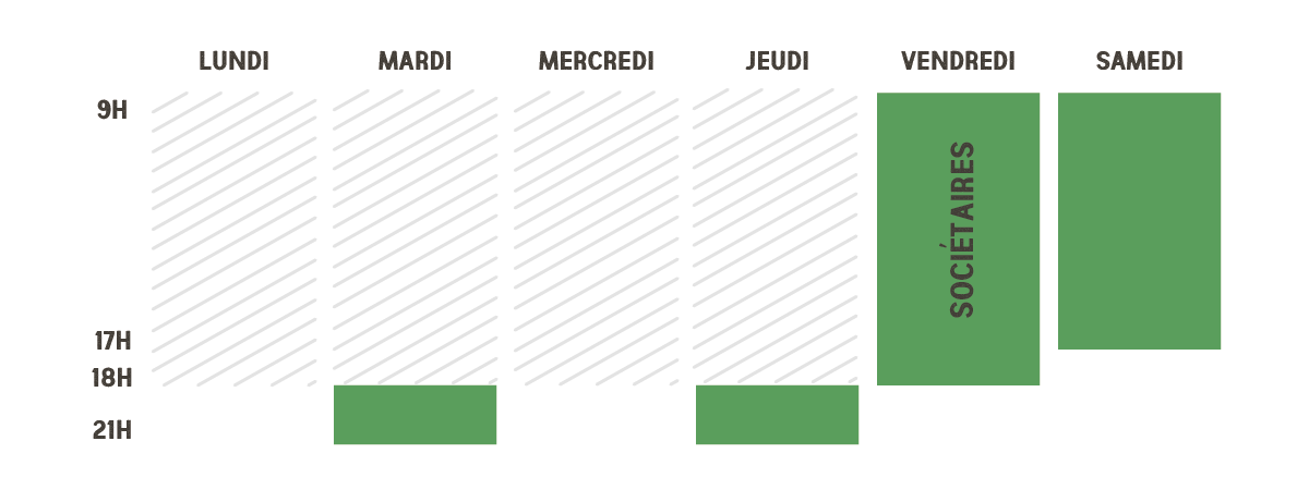 Horaires d'ouverture